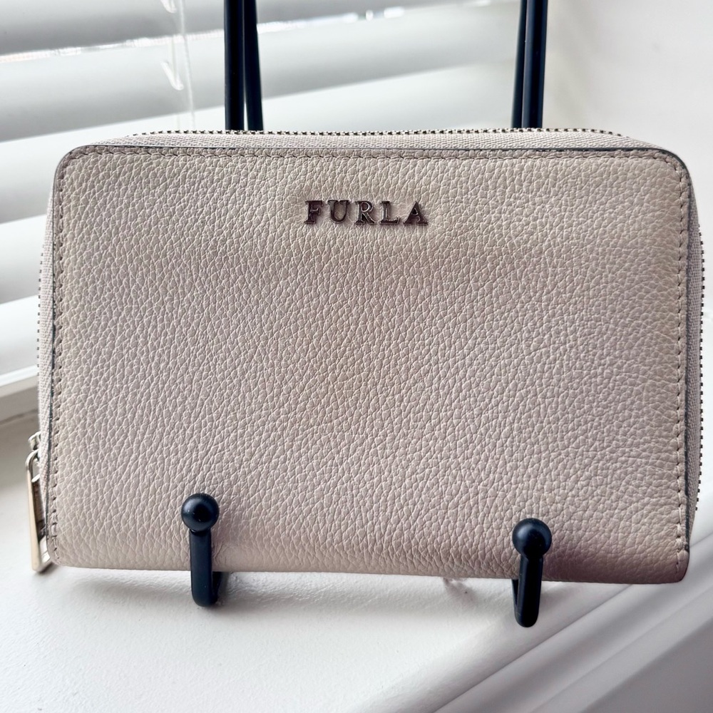 Vintage Furla Babylon / Classic Zip Around Wallet light moonstone color